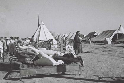 Jewish refugee camp near Tel Aviv